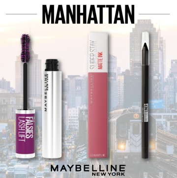 Maybelline Set Falsies Lash Lift Mascara 01 Black 9.6ml, Tattoo Lin... Maybelline Set Falsies Lash Lift Mascara 01 Black 9.6ml, Tattoo Lin...
