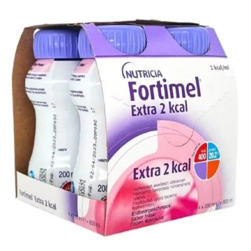 Nutricia Fortimel Extra 2 kcal au goût de fraise, 4x200ml