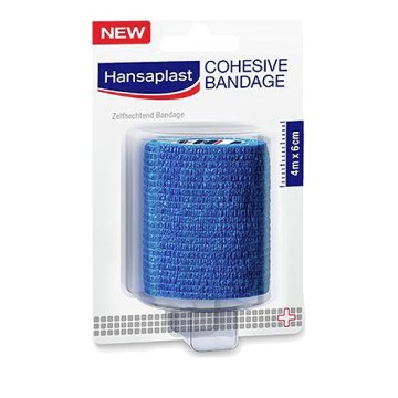 Hansaplast Bandage Cohésif 6cm x 4m Bleu