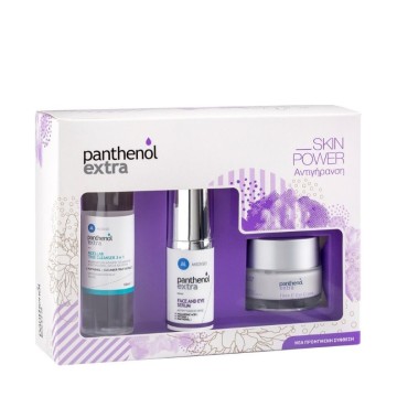 Panthenol Extra Promo Face & Eye Cream Αντιγηραντική Ημέρας 50ml & Micellar True Cleanser 100ml & Face & Eye Serum 30ml