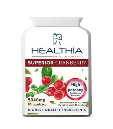 Healthia Superior Cranberry 5040mg, 90 ταμπλέτες Healthia Superior Cranberry 5040mg, 90 ταμπλέτες