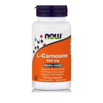 Now Foods L Carnosine 500mg 50 capsule a base di erbe