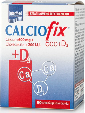 Intermed Calciofix 600mg + D3 200iu, Συμπλήρωμα Ασβεστίου 90 Δισκία Intermed Calciofix 600mg + D3 200iu, Συμπλήρωμα Ασβεστίου 90 Δισκία