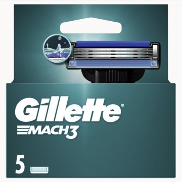 Gillette Mach3 Ανταλλακτικές Κεφαλές Ξυρίσματος 5τμχ