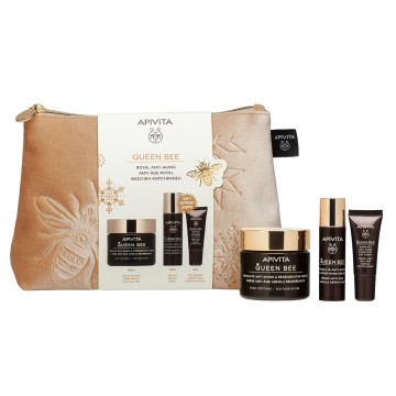 Apivita Promo Queen Bee Anti-Aging Cream Rich Texture 50ml & Serum ...