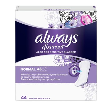 Always Discreet Normal Σερβιετάκια Για Την Ακράτεια 44τμχ Always Discreet Normal Σερβιετάκια Για Την Ακράτεια 44τμχ