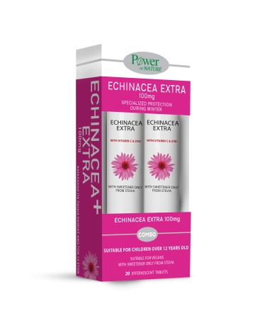Power of Nature Promo Echinacea Extra 100mg with Vitamic C & Zinc, ...