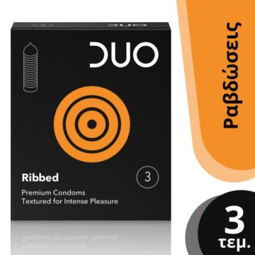 Prezervativë Duo Ribbed 3 copë