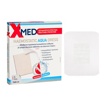 Medisei X-Med Robe Aqua hémostatique, autocollants hémostatiques imperméables 10x8 cm 5 pièces