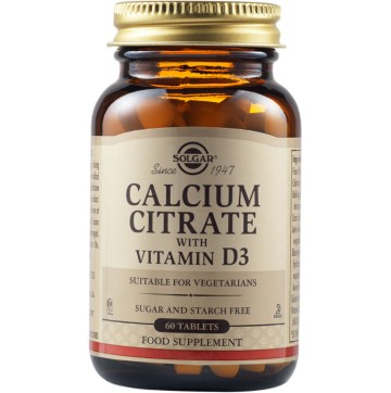 Solgar Calcium Citrate with Vitamin D 60 Tablets