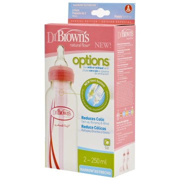 Dr. Browns Baby bottle Plastic (S.L.) 82305 250ml pink (2 pcs.)