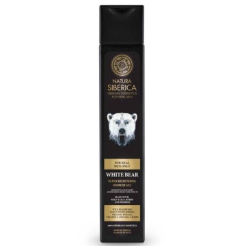 Natura Siberica Men Super Refreshing Shower Gel White Bear, Erfrischendes Duschgel, 250 ml