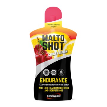 EthicSport Maltoshot Endurance, Ενισχυμένο Ενεργειακό Τζελ 5 Διαφορετικών Υδατανθράκων - Χωρίς Καφεΐνη 50ml