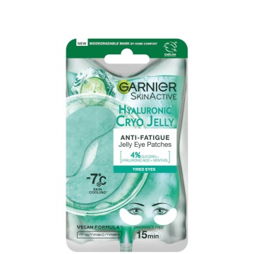 Garnier Skin Active Hyaluronic Cryo Jelly Eye Patches Augenmaske zur Revitalisierung und Feuchtigkeitsversorgung, 2 Stück