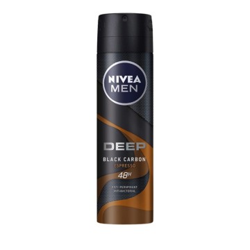 Nivea Men Deep Black Carbon Espresso Déodorant 48h en Spray 150 ml