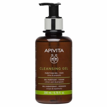Apivita Cleansing Gel for Oily/Combination Skin with propolis & lime 200ml