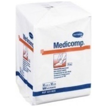 Hartmann Medicomp non-sterile fleece pad 10x10cm 100pcs.
