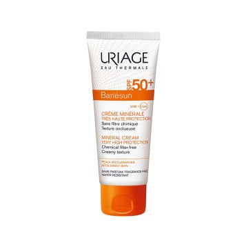 Uriage Bariésun Crème Minérale SPF50+, Αντηλιακή Κρέμα Πρόσωπο/Σώμα για Βρέφη & Ευαίσθητα Δέρματα 100ml