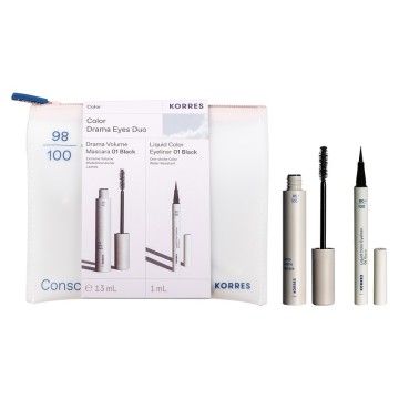 Korres Color Drama Eyes Duo with Mascara, 13ml & Eyeliner, 1ml Korres Color Drama Eyes Duo with Mascara, 13ml & Eyeliner, 1ml