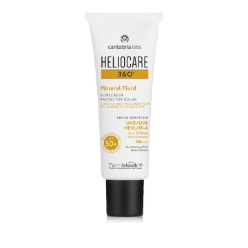 Heliocare 360 ​​​​Fluide Minéral SPF50+ Crème Solaire Visage Peaux Sensibles/Intolérantes 50 ml