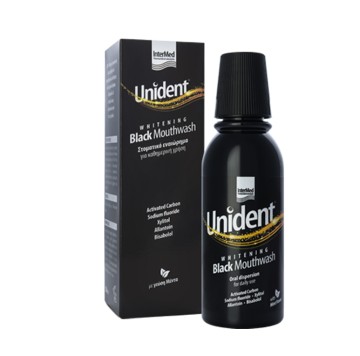 Intermed Unident избелваща черна вода за уста 250мл