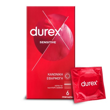 Durex Προφυλακτικά Sensitive με Κανονική Εφαρμογή 6 τεμάχια