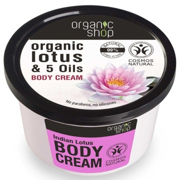 Natura Siberica-Organic Shop Body Cream Lotus & 5 Oils, 250ml