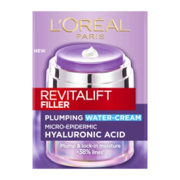 LOreal Paris Revitalift Filler Hyaluronic Replumping Water Cream, 50ml