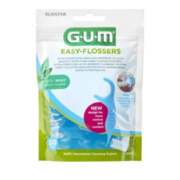 GUM Easy Flossers 890 Soie dentaire en fourches avec saveur de menthe 50pcs