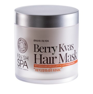 Natura Siberica Fresh Spa Russian Bania Detox Berry Kvas Hair Mask Μάσκα Μαλλιών Γεμάτη Βιταμίνες και Ιχνοστοιχεία 400ml