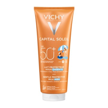 Vichy Capital Soleil ChildrenS Milk SPF50+ Lozione solare per la pelle dei bambini per viso e corpo 300 ml