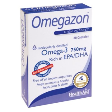 Health Aid Omegazon Capsules 750mg, Ωμέγα 3, 30 Κάψουλες