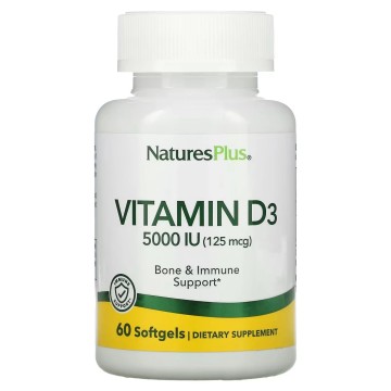 Natures Plus Vit D3 5000Iu 60Softgels Natures Plus Vit D3 5000Iu 60Softgels