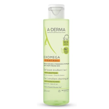 A-Derma Exomega Control Смягчающий очищающий гель 2 в 1 200мл