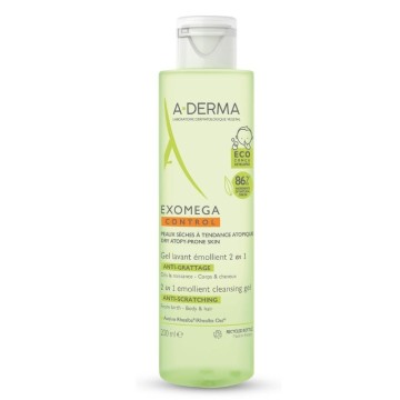 A-Derma Exomega Control Emollient Cleansing Gel 2 in 1 200ml A-Derma Exomega Control Emollient Cleansing Gel 2 in 1 200ml