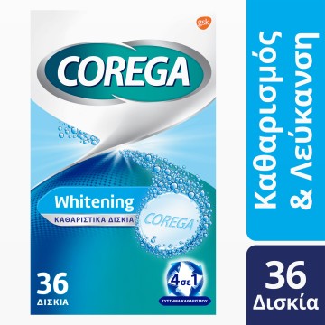 Corega Whitening Таблетки для чистки зубных протезов 36 таблеток