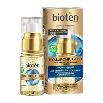 Bioten Hyaluronic Gold Replumping Anti-Wrinkle Eye Serum, 15ml