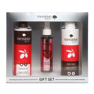 Messinian Spa Promo Granatapfel & Honig Duschgel 300 ml & Körpermilch 300 ml & Trockenöl 100 ml