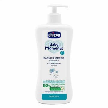 Chicco Baby Moments душ пяна шампоан без сълзи с невен и растителен глицерин 0m+ 500ml