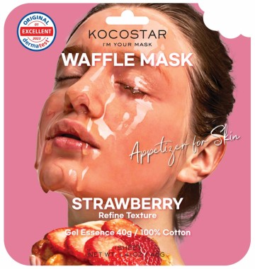 Kocostar Waffle Mask Strawberry Gel Essense Εμποτισμένη Μάσκα Καθαρ... Kocostar Waffle Mask Strawberry Gel Essense Εμποτισμένη Μάσκα Καθαρ...