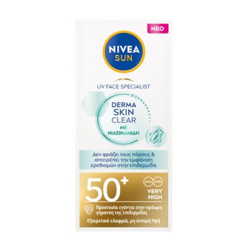 Nivea Sun UV Face Specialist Derma Skin Clear Niacinamine SPF50+, 40 мл