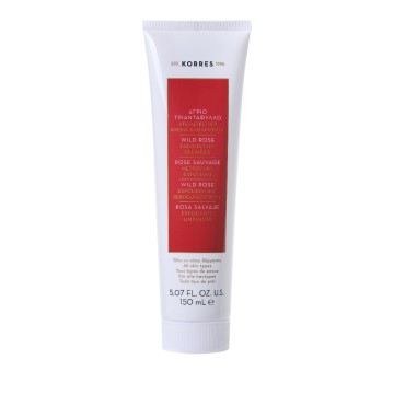 Korres Wild Rose Απολεπιστική Κρέμα Καθαρισμού Για Λάμψη Άγριο Τρια...