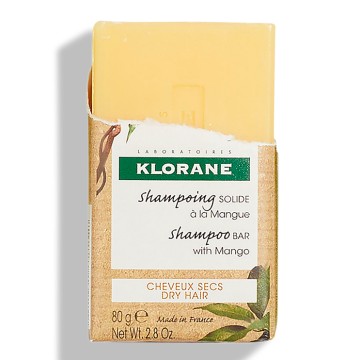 Klorane Mangue Твърд подхранващ шампоан с масло от манго 80гр