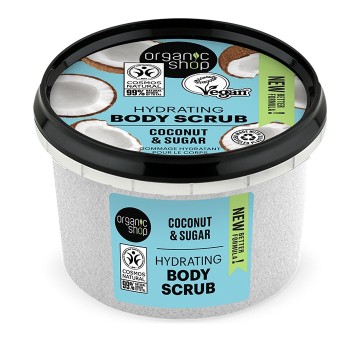 Natura Siberica-Organic Shop Moisturizing Body Scrub, Coconut 250ml
