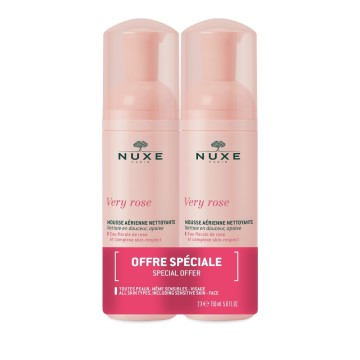 Nuxe Promo Very Rose лека почистваща пяна 2x150мл