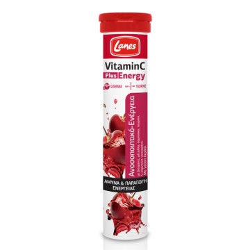 Lanes Vitamin C Plus Energy Κεράσι 500mg 20 αναβράζοντα δισκία Lanes Vitamin C Plus Energy Κεράσι 500mg 20 αναβράζοντα δισκία