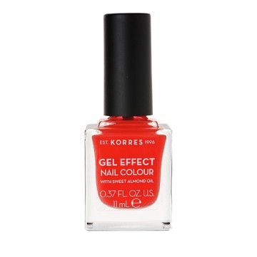Korres Gel Effect Nail Colour With Sweet Almond Oil No.45 Coral 11ml Korres Gel Effect Nail Colour With Sweet Almond Oil No.45 Coral 11ml
