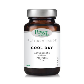 مكمل غذائي L-Theanine من Power Health Classics Platinum Cool Day للتوتر 30 قرصًا