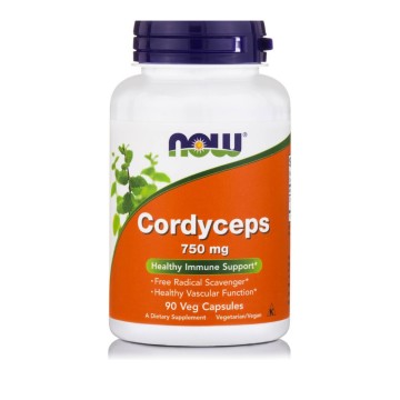 Кордицепс Now Foods 750 mg 90 растителни капсули