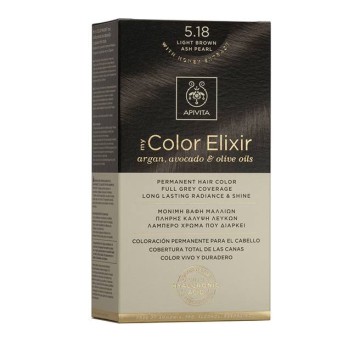 Bojë flokësh Apivita My Color Elixir 5.18 Kafe e hapur Sandre Perle